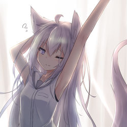 This is a pixiv picture whose title is 寝起きなヨリシロちゃん.