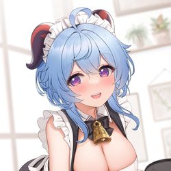 This is a pixiv picture whose title is メイドganyu.