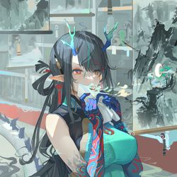 This is a pixiv picture whose title is アークナイツ 夕.