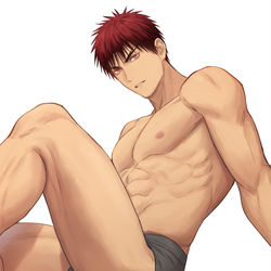 This is a pixiv picture whose title is 火神練習.