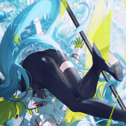 This is a pixiv picture whose title is RacingMiku.