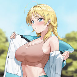 This is a pixiv picture whose title is 🏃‍♀️💨🥵.