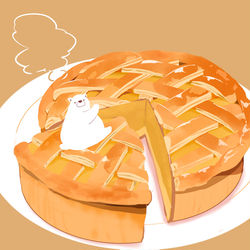 This is a pixiv picture whose title is しろくまアップルパイ.