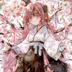 This is a pixiv picture whose title is 透明水彩＊桜.