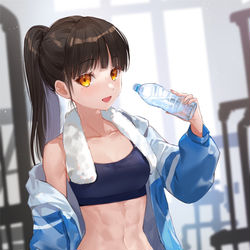 This is a pixiv picture whose title is 「もう少し頑張ろっか」.