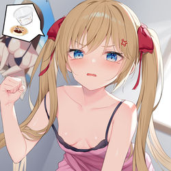 This is a pixiv picture whose title is 胸チラ.