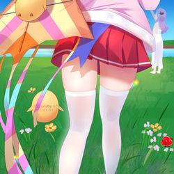 This is a pixiv picture whose title is 放风筝.