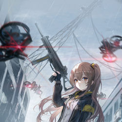 This is a pixiv picture whose title is UMP45.