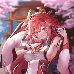 This is a pixiv picture whose title is Yae miko.