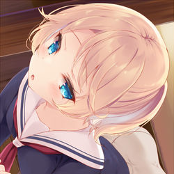 This is a pixiv picture whose title is とある制服看板娘.