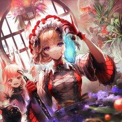This is a pixiv picture whose title is 【お仕事絵】グランサガアーティファクト「お正月のご馳走」.
