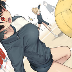 This is a pixiv picture whose title is ガキ巨乳90.