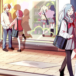 This is a pixiv picture whose title is 街にいる司えむ.