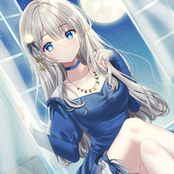 This is a pixiv picture whose title is 🌕.