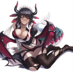 This is a pixiv picture whose title is ドラゴンメイド・ハスキー.
