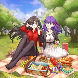 This is a pixiv picture whose title is 春日野餐.
