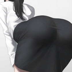 This is a pixiv picture whose title is OLさんのお尻.