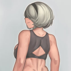 This is a pixiv picture whose title is 2B.