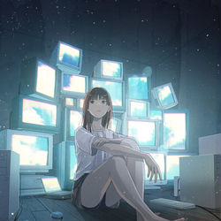 This is a pixiv picture whose title is 青空.