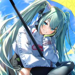 This is a pixiv picture whose title is レーシングミクさん.