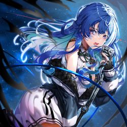 This is a pixiv picture whose title is 闇を駆け抜け！.
