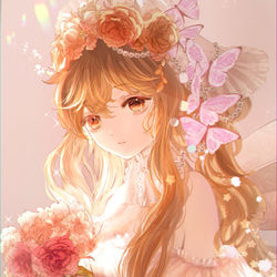 This is a pixiv picture whose title is 春の光の妖精.