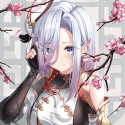 This is a pixiv picture whose title is 申鶴.