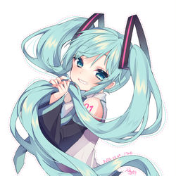 This is a pixiv picture whose title is miku no hi.