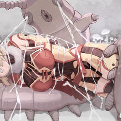 This is a pixiv picture whose title is カギムシ拘束.