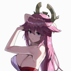 This is a pixiv picture whose title is 八重神子 rkgk.