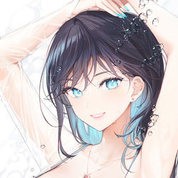 This is a pixiv picture whose title is Ice-blue.