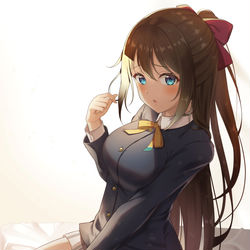 This is a pixiv picture whose title is しずく「...遅いですよ!」.