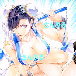 This is a pixiv picture whose title is STREET FIGHTER 春麗　不知火舞コス.