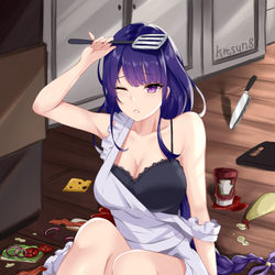This is a pixiv picture whose title is Ei cooking breakfast.