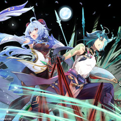 This is a pixiv picture whose title is [原神] ガンユ X シャウ.