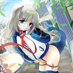 This is a pixiv picture whose title is 帶著鯊魚去散步.
