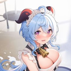 This is a pixiv picture whose title is メイドganyu 2.