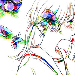 This is a pixiv picture whose title is 「君だけを想ってる」.