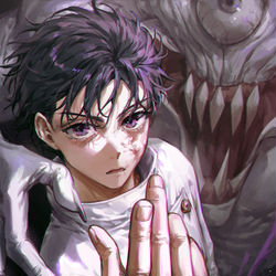 This is a pixiv picture whose title is 乙骨 憂太.