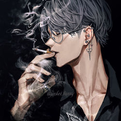 This is a pixiv picture whose title is 🚬.
