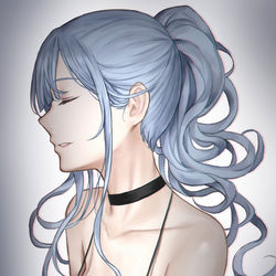 This is a pixiv picture whose title is “lover”.