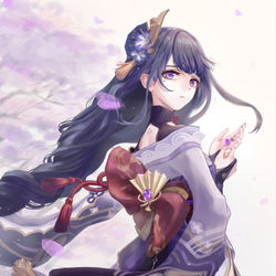 This is a pixiv picture whose title is 雷桜.