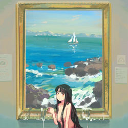 This is a pixiv picture whose title is 覆水.