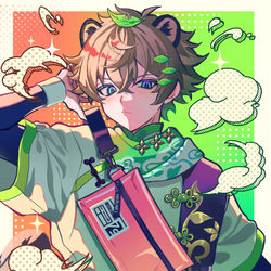 This is a pixiv picture whose title is 狸くん.