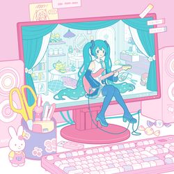 This is a pixiv picture whose title is 初音ミクのいる暮らし.