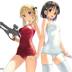 This is a pixiv picture whose title is 白い奴と赤い奴.