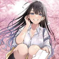 This is a pixiv picture whose title is 陽キャなカノジョ.