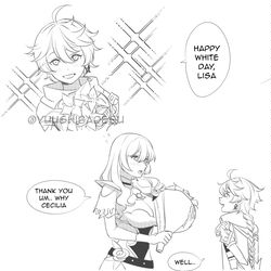 This is a pixiv picture whose title is White day 🤍.