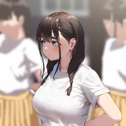 This is a pixiv picture whose title is 地元のパレードに出てるクラスの子.