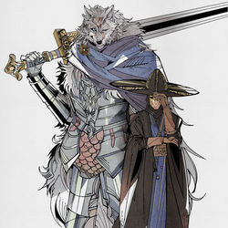 This is a pixiv picture whose title is Blaidd & Seluvis.